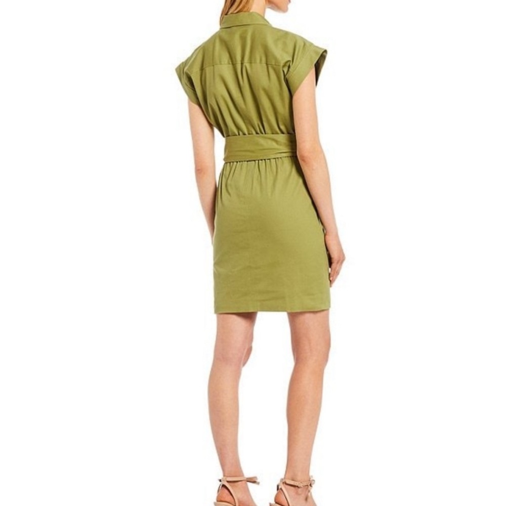 LDT Dax Tie Waist Button Down Sheath Shirt Dress Size 6 - Picture 3 of 12